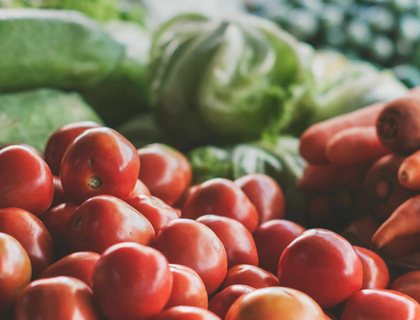 Fresh vegetables at a local market
